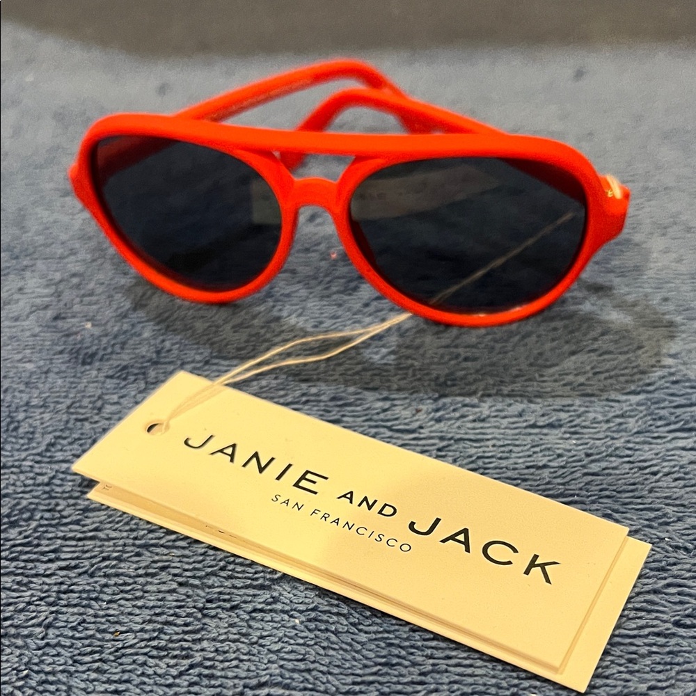 Janie and Jack Vibrant Red Sunglasses - Picture 1 of 9